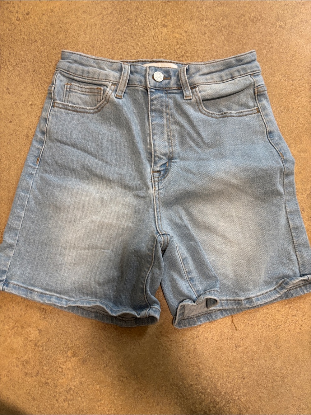 High-Rise Light Blue Denim Women’s Jean Shorts